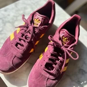adidas gazelle silver green womens adidas Samba OG Maroon Gold Metallic Women's – Lilac Blonde